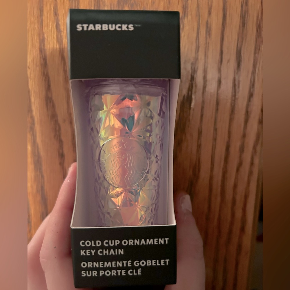 Starbucks Holiday 2023 Iridescent Cold Cup Keychain/Ornament - New in Box!